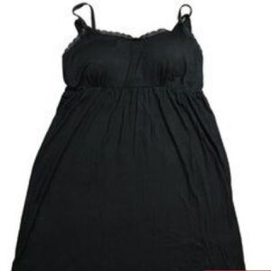 Motherhood Maternity Sleep Black Nursing Breastfeeding Nightgown Women's L NEW